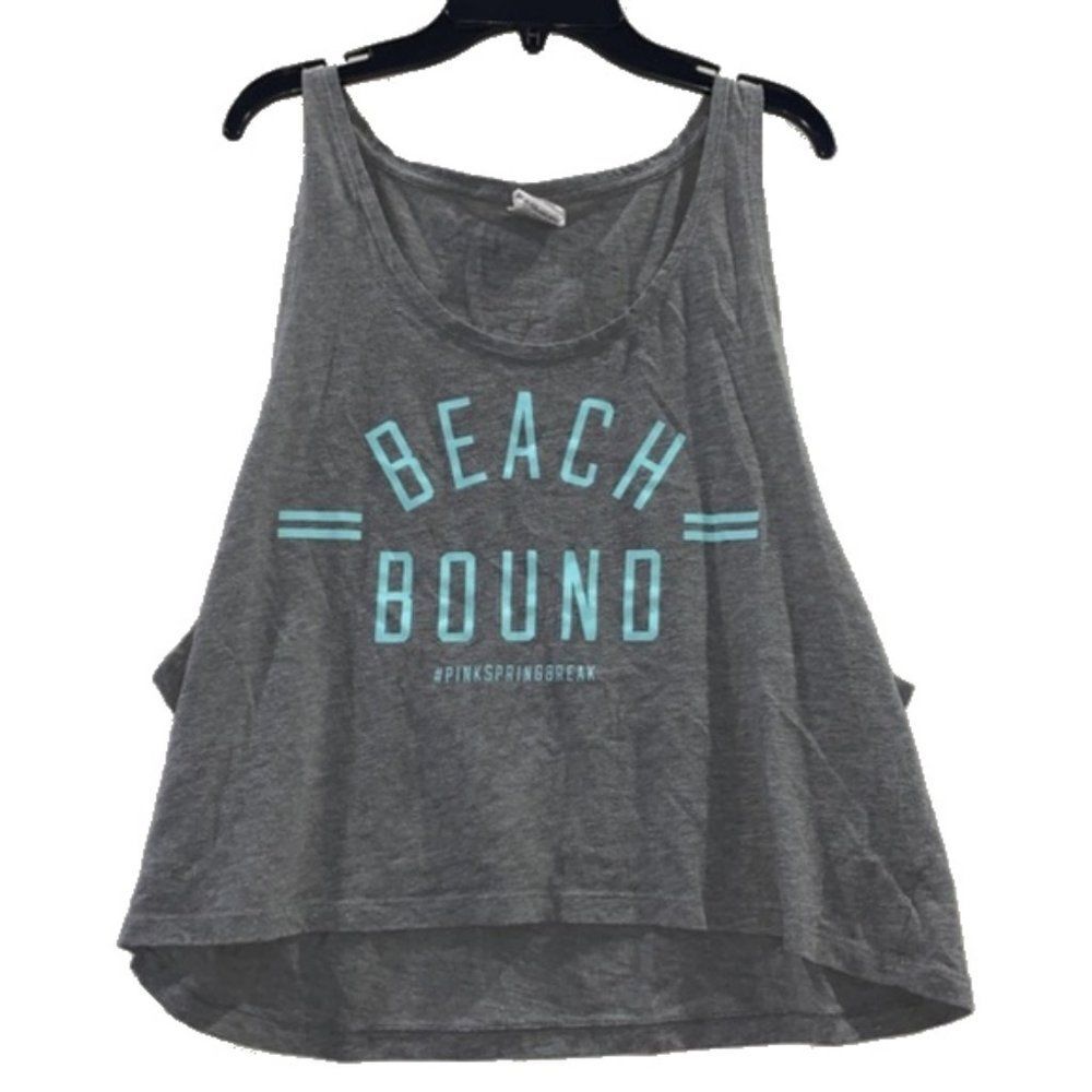 PINK  Gray Muscle Tee Beach Cover Up